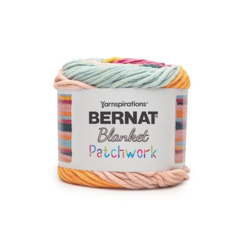 Image of Bernat Blanket Patchwork Yarn for Crocheting Soft, Tropical Splash, 2-Pack