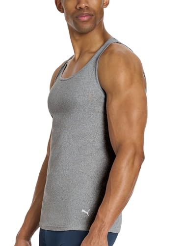 PUMA Men's 5 Pack Cotton Rib Tank Top3