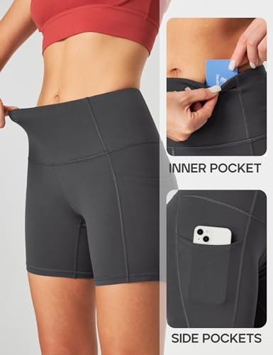 Image of Heathyoga Yoga Pants with Pockets Extra Soft Leggings with Pockets for Women Non See-Through High Waist Workout Leggings