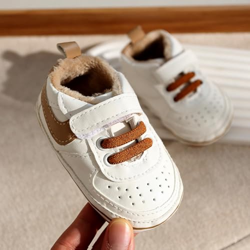 Image of Clowora Unsex Baby Shoes Boys Girls Infant Sneakers Non-Slip Soft Rubber Sole Toddler Crib First Walker Lightweight Shoes
