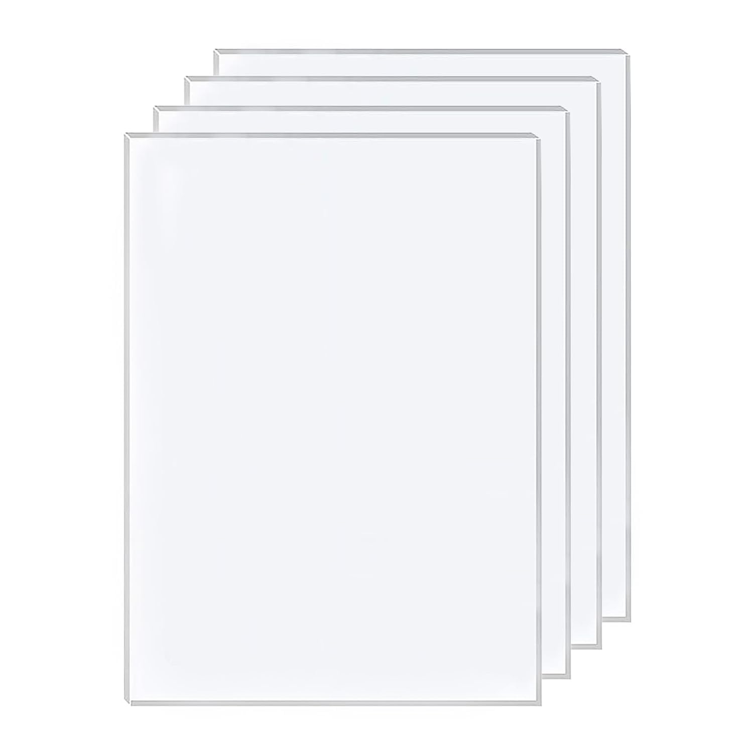 Lastra Acrilica Trasparente A3 420x297 mm, Spessore 3 mm, 4 Pezzi, Lastra Policarbonato, Foglio Acrilico Trasparente per Cornici, Decorazione, Display, Progetti Fai-da-Te