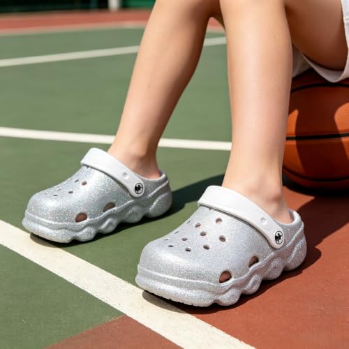 Image of Girls' Clogs for Toddlers & Kids Lightweight Garden Shoes Breathable Slip-on Slides Sandals Slippers Children's Beach Water Shoes
