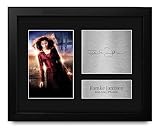 HWC Trading Famke Janssen X-Men Gifts Printed Signed Autograph Picture for Movie Memorabilia Fans - US Letter Framed (ID-007844)