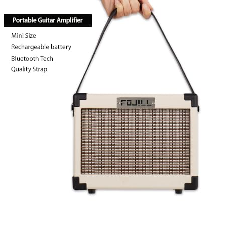 Fojill HSS Pickup 39 Inch Full Size Electric Guitar Kit Set Beginner Starter Combo Package Bundle 10W Battery Power Bluetooth Amp Accessory Bag,Picks, Cable, Strap, Extra Strings (FSTK-60, Cream) by FOJILL - Used condition - Image 4