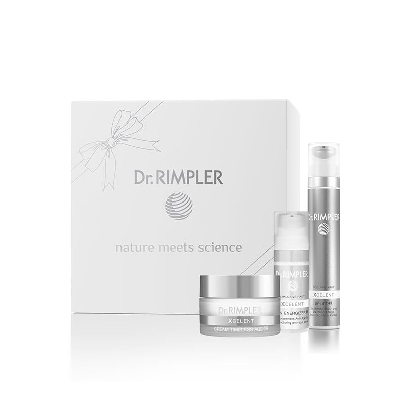 Dr. RIMPLER XCELENT Pure Vitality Care Set 3tlg. - luxuriöses Anti-Age-Pflegeset für die reife, anspruchsvolle Haut - mit 24-Stunden-Creme, Serum und Dekolletépflege