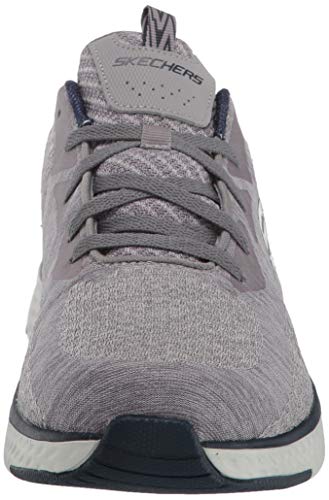 Skechers Solar Fuse - Kryzik, Tênis Esportivos, Masculino, Cinza Escuro/ Azul Escuro, 41