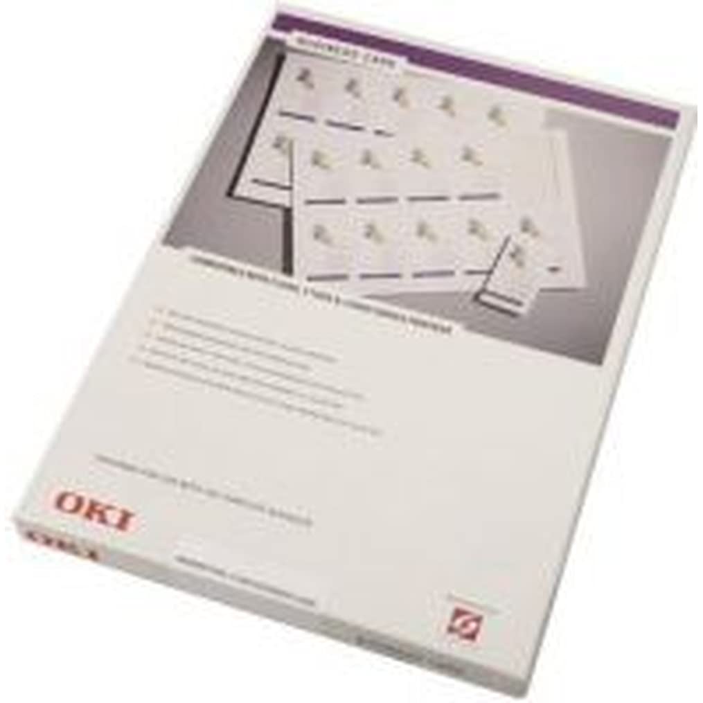 Supporti Originale per le stampanti OKI Business Card formato A4 270gr mq pre-fustellati - Bianco - Fino a 50 fogli - Codice: 9002985