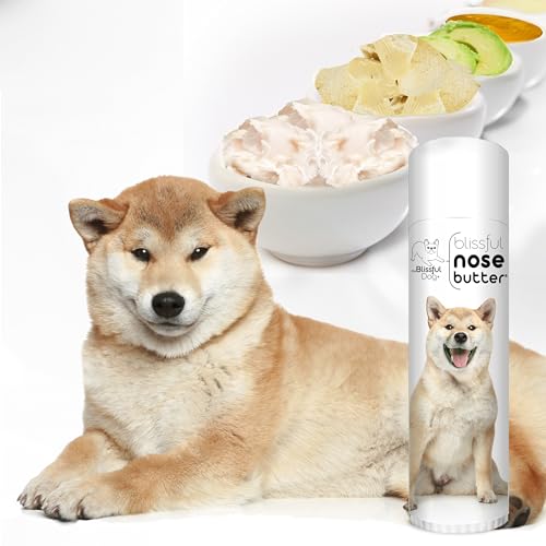 Image of The Blissful Dog Shiba Inu Nose Butter for Dry, Cracked Skin, Lick-Safe Dog Nose Balm with Moisturizing Shea Butter, Almond, Olive, and Essential Oils, Pet Supplies, Uncented, 0.50 oz.