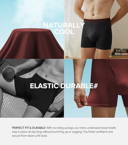 Image of Natural Feelings Boxer Briefs Mens Underwear Men Pack Soft Cotton Open Fly Underwear