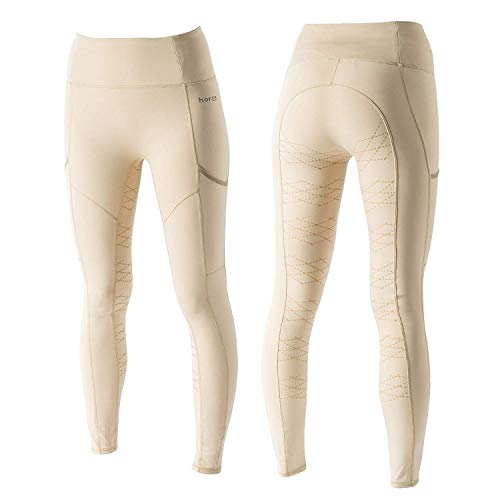 HORZE Kira Ulti Comfort & Extra Grip Women's Riding Tights Light Brown 30