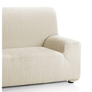 Martina Home Housse de canapé élastique modèle Émilie 3 Places Blanc Ivoire