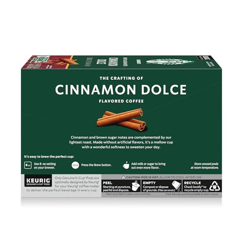 Starbucks K-Cup Coffee Pods, Flavored Hot or Iced Coffee, Cinnamon Dolce, 10 Keurig Pods - image 8