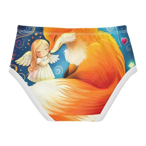 Cute Fox Blue Toddler Underwear Custom 2t Cotton Little Girl Panties Print Underpants Briefs2