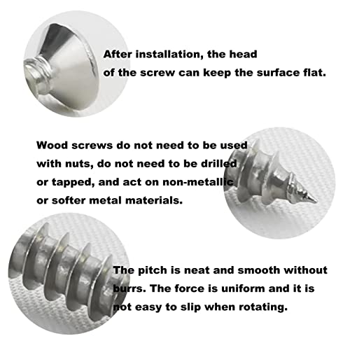 Fajoeda SC062 120Pcs #8 X 5/8 Inch Wood Screws,18-8 thumb #2