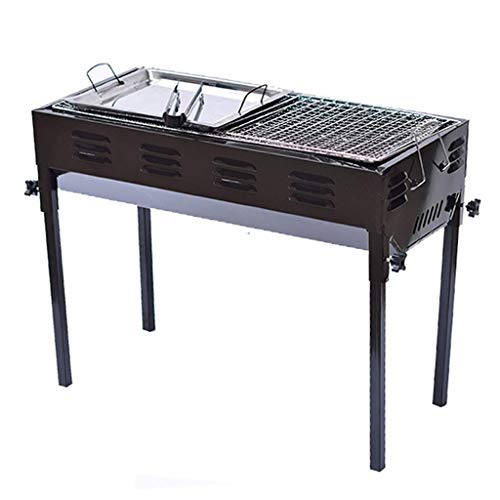 Easy Barbecues Set Grill Holzkohlegrill Edelstahl Multifunktionsgrill Tragbares Wildcarbon-Grillregal Abnehmbares Grillset Outdoor-Grillwerkzeug