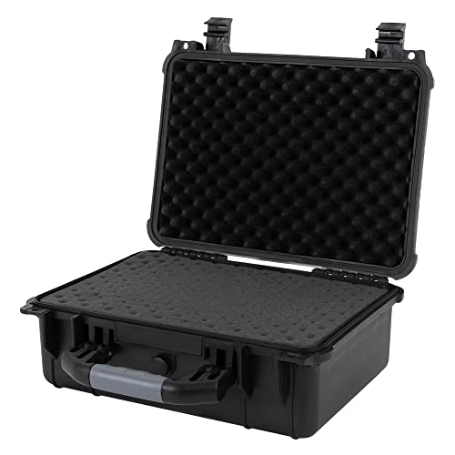 3 INSERTI IN SCHIUMA - Inoltre, questa custodia è dotata di tre inserti in schiuma di poliuretano rimovibili e tagliati su misura che puoi utilizzare per riporre la tua attrezzatura in sicurezza. Ciò offre la protezione necessaria contro le vibrazioni e gli urti.