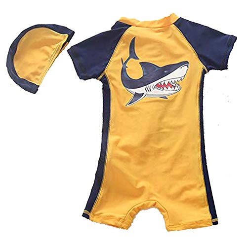 Kids Baby Boys Girl One-Pieces Rash Guard Long Sleeve Swimsuit Sun Protection Bathing Suit (Orange, 9-10 Years)