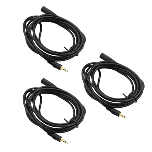 3 cables extensión audio 3.5mm Jack 3m, macho a hembra miniatura 7