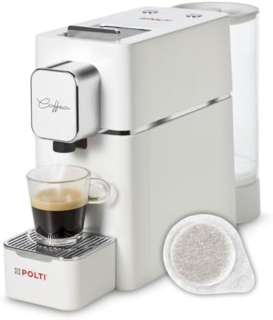 POLTI Coffea S15W, Espressomaschine für 44-mm-E.S.E.-Pads | 19 Bar Pumpendruck, Herausnehmbarer 0,85-Liter-Wassertank, Einstellung von Kaffeemenge und Temperatur, Abschaltautomatik