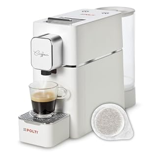 Polti Coffea S15W, Macchina per Caffè Espresso, Compatibile con Cialde E.S.E. 44 mm, Serbatoio 0.85L, Pressione Pompa 19 bar, Bianco