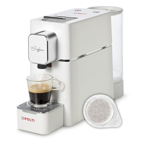 Polti Coffea S15W, Macchina per Caffè Espresso, Compatibile con Cialde E.S.E. 44 mm, Serbatoio 0.85L, Pressione Pompa 19 bar, Bianco
