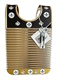 Small Handmade Black and Gold Zydeco Washboard Rubboard Scrubboard