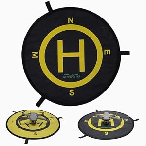 SKYMONSTER 55cm/21” Drone Landing Pad, Waterproof Fast-fold Double Sided Quadcopter Universal Parking Apron for RC Drones Helicopter for DJI Mini 3 Pro/2/SE/Spark/Mavic Air Accessories
