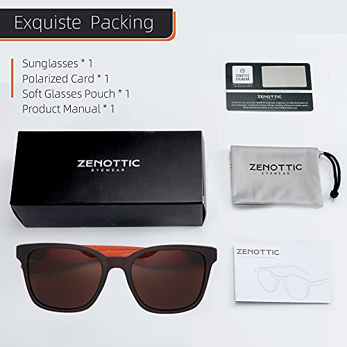 Image of ZENOTTIC Polarized Sunglasses for Men UV400 Protection Square Sun Glasses
