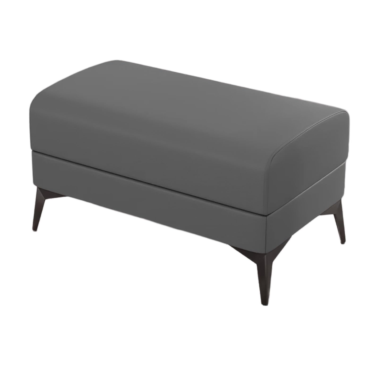 GHFXSCV Gray Upholstered Bench for Bedroom & Dining Room, 100cm Faux Leather Storage, 330 lbs Capacity, Stylish Long Shoe Bench for Entryway & Living Room