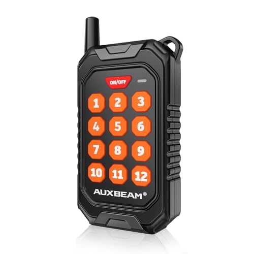 Auxbeam Wireless Remote Control for 12 Gang Switch Panel 433MHz 12-Channel Replacement Controller for AC-1200 12 Gang Switch Panel Remote Control for
