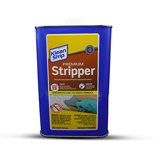 Klean Strip Premium Stripper Non-Methylene Chloride Formula Fast-Acting Liquid Works 15-mins Removes Multiple Layers of Latex and Oil-Based Paint Now Comes with Putty Knife by Centaurus AZ 1 Quart