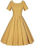 GownTown Women's 1950s Polka Dot Vintage Dresses Audrey Hepburn Style Party Dresses