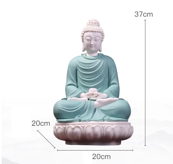 Amazon｜仏像 置物 14.5 インチ仏像座っている装飾彫刻仏瞑想平和調和