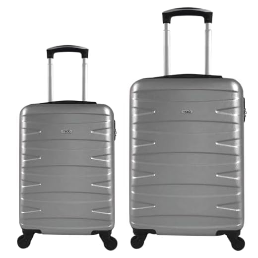 Kit 2 Malas de Viagem de Bordo Carry On Cinza Fibra Abs 20" e 18"