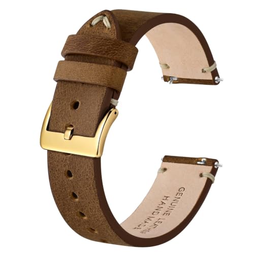BISONSTRAP Męski skórzany pasek do zegarka, bardzo długi na duży nadgarstek, 20 mm 22 mm, 20mm, Skóra, Brak kamienia szlachetnego