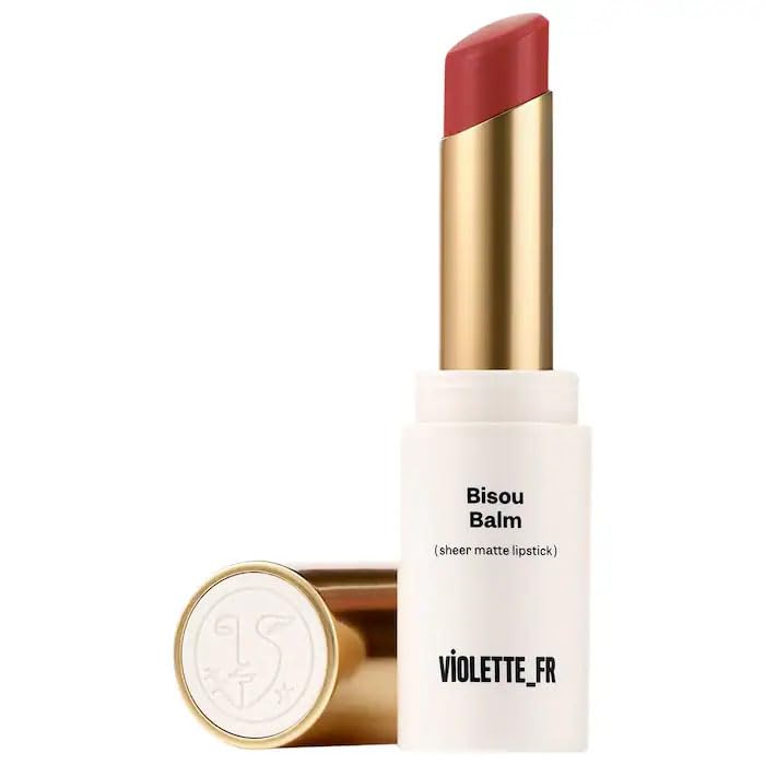 VIOLETE - Balm Sheer Matte Lipstick - Hydrating, Buildable Sheer Color with Soft Matte Finish, Comfortable Wear, Vegan & Cruelty-Free - Color: Betise - (neutral berry)