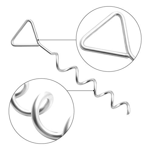 SONGMICS Set d'ancrage pour Trampoline, Lot de 4, Ancrage au Sol, Piquets d'ancrage Spiralés, 4 Sardines et 4 Sangles, Chevilles, Accessoire de Fixation pour Balançoire, Argent et Noir SGN15INV1 – Image 7