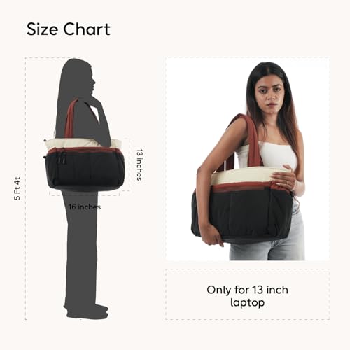 Image of Bayne Large Tote Bag for Woman | Large Size Laptop Bags for Women Office Use | Waterproof Handbag for Women | Elegant Office Bag for Woman | 13 inch Laptop