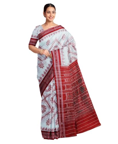 COTTONSILK & KHANDUAPATA Odisha Sambalpuri Handloom Ikat Women Co...
