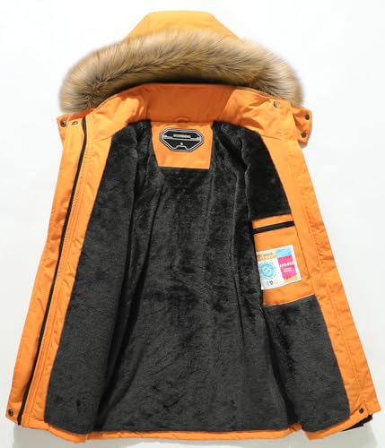 Image of MOERDENG Women's Waterproof Ski Snow Jacket Winter Warm Hooded Snow Coat Mountain Windproof Ski Jacket For Women