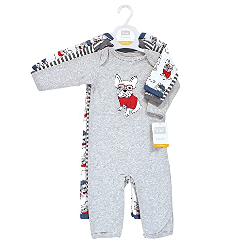 Image of Hudson Baby Baby Cotton Union Suit, 3 Pack