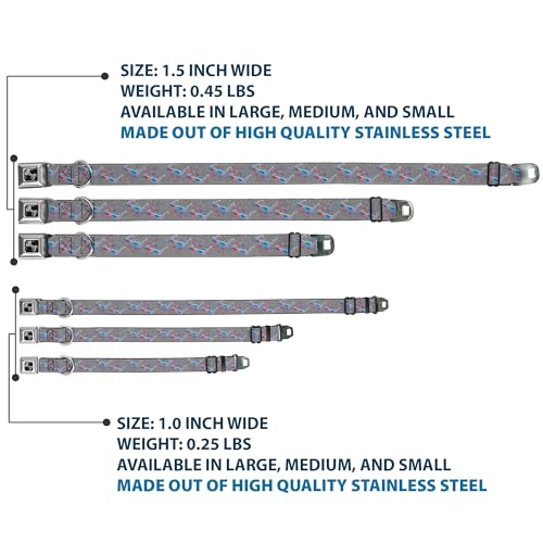 Collier de chien Buckle Down imprimé rétro pour petite taille - 4