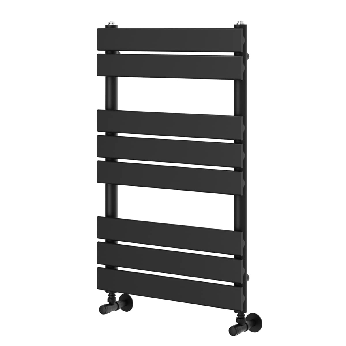 Go Bathrooms Ark - Toallero de 800 mm x 500 mm, color negro mate, radiador de baño, calentador de panel plano