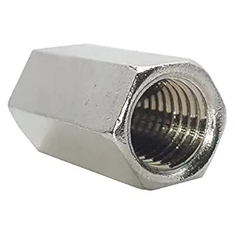 DECENT AIR SYSTEM M12 X 1.75 x 47mm Long Rod Metric Hex Coupling Nut, Zinc Plated 30 Pcs (12mm)