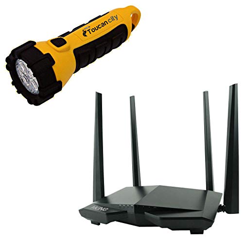 Toucan City LED Flashlight and KING WiFiMax Router/Range Extender KWM1000