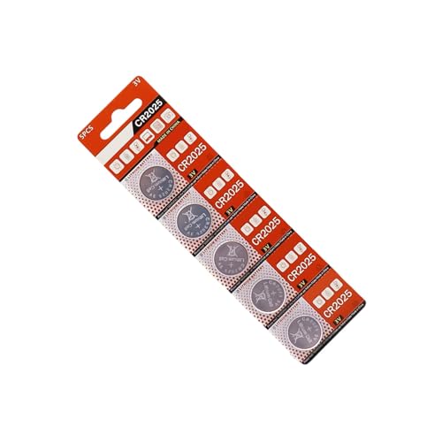 Paquete de 5 pilas de botón CR2025 de litio de 3 V CR2025 para electrónica, relojes, dispositivos médicos, control remoto