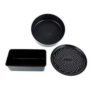 Ninja Non-Stick Loaf Tin, Cake Tin & Crisper Tray Bakeware Set [4380J300EUUK], Black