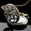 Tiong Vintage Octopus Hollow Quartz Pocket Watch Steampunk Bronze Pocket Watch with Necklace Gift for Men #4