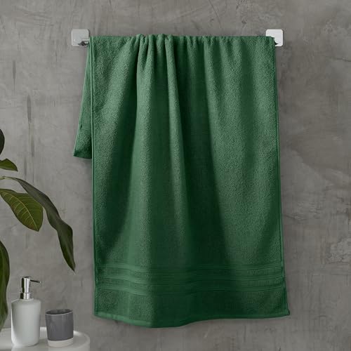 Catherine Lansfield Zero Twist Cotton 70x120cm Bath Towel Dark Green
