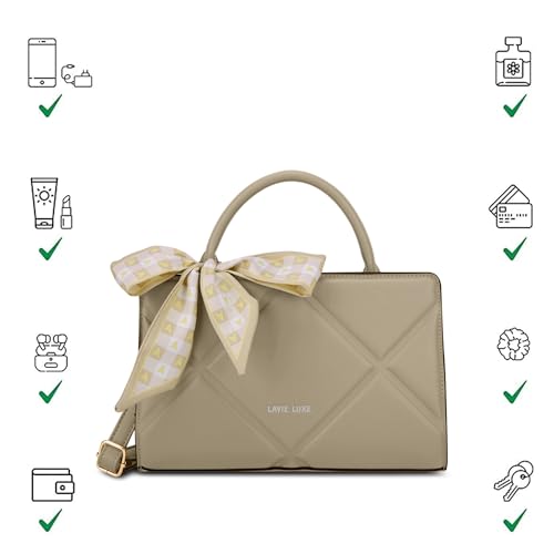 Image of Lavie Luxe Women's Quaro Horizontal Satchel Handbag for Women | Satchel Bag for Work | Ladies purse | Stylish Shoulder Bag | Gift For Women